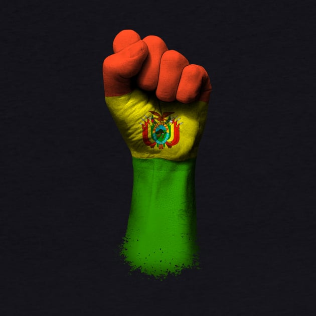 Flag of Bolivia on a Raised Clenched Fist by jeffbartels